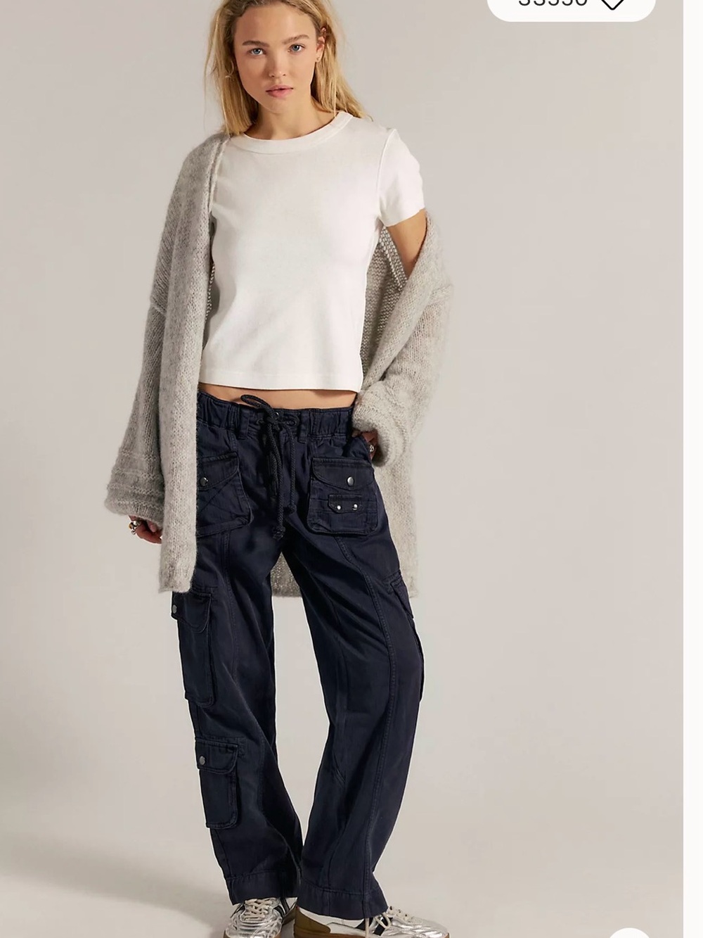Free People Black Tahiti Cargo pants. Size S